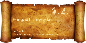 Hunyadi Levente névjegykártya